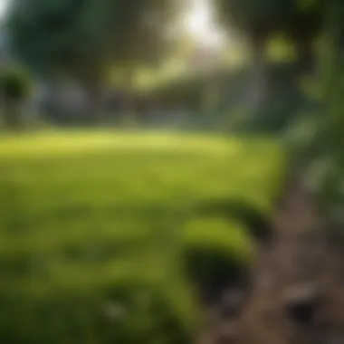 A Perfectly Maintained Green Lawn Rich, green lawn showcasing a flawless landscape