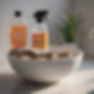 Natural DIY Cleaning Solution Baking soda and vinegar in bowl