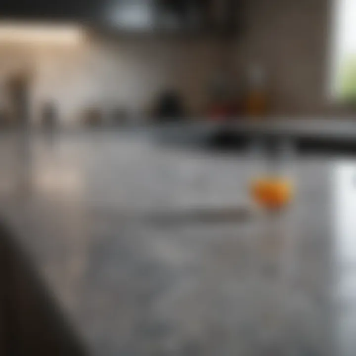 Sleek quartz surface highlighting its maintenance-free quality