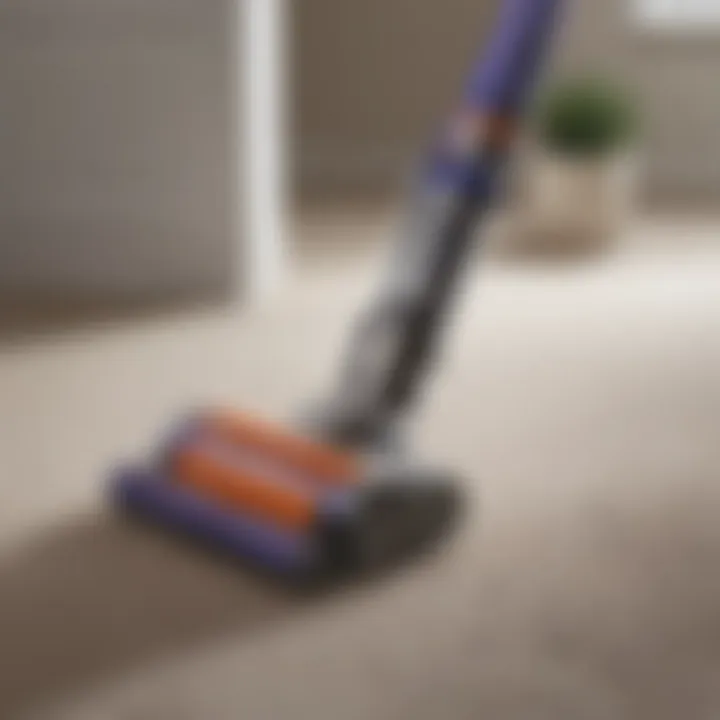 Feature highlights of a Dyson stick vacuum