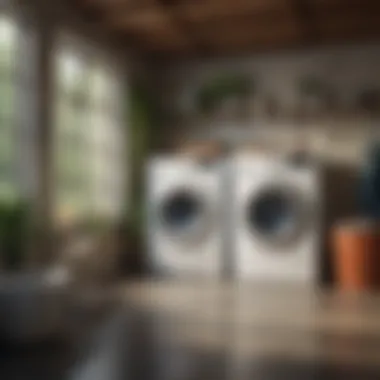 Sustainable Practices for Laundry Detergent Use Sustainable laundry practices illustrated with natural elements