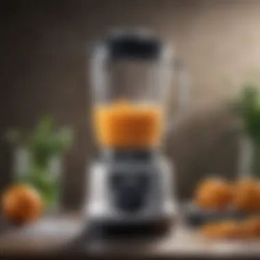 High-Performance Mini Blender with Ice High-performance mini blender showcasing ice in a glass