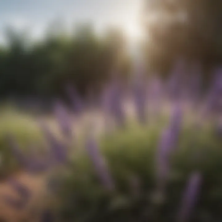 A vibrant lavender plant in full bloom, showcasing its mosquito-repelling properties.