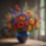 Vibrant bouquet in a vase