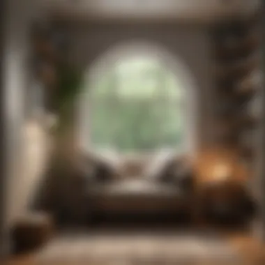 Cozy reading nook with natural light streaming in through window