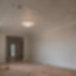 Artistic visualization of precise drywall installation