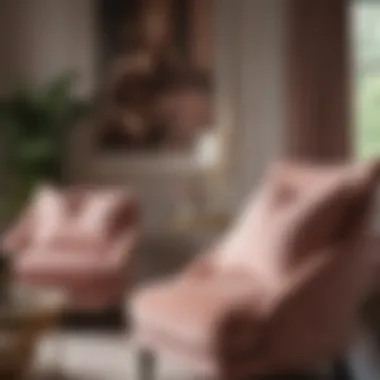 Stylish Accent with Throw Pillows Chic Blush Pink and Brown Throw Pillows on Modern Armchairs