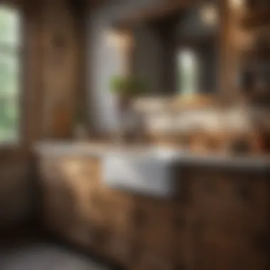 Chic sink and cabinet combo in a cozy farmhouse style