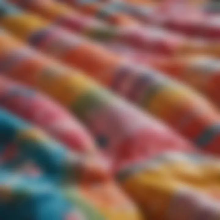 Colorful cotton comforter with summer-inspired patterns