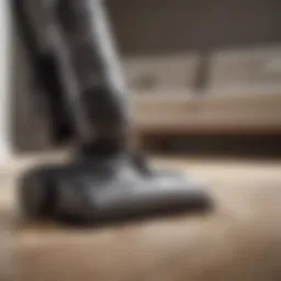 A vacuum cleaner equipped with a specialized pet hair attachment