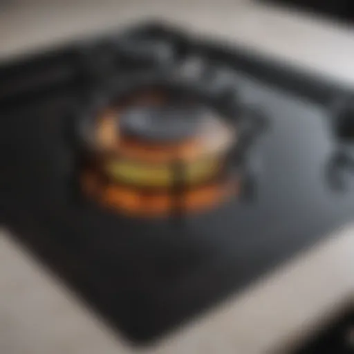 Sleek glass top stove surface after cleaning