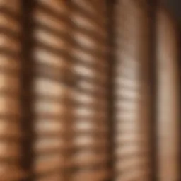 Wooden blinds being gently wiped with a soft cloth