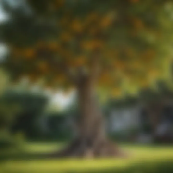 Vibrant mango tree flourishing in a garden