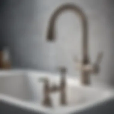 Disassembled Faucet Components Illustration of a faucet disassembled
