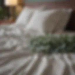 Luxurious eucalyptus sheets on a neatly made bed