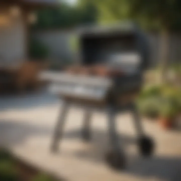 An array of barbecue grills on display, illustrating diverse styles and functionalities