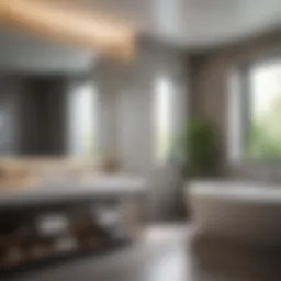 Luxurious master bathroom design with modern fixtures