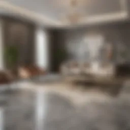 A beautifully tiled living room showcasing elegant design