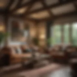 Cozy living room with rustic decor