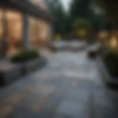 Stylish Stone Patio Design Elegant stone patio with modern furniture
