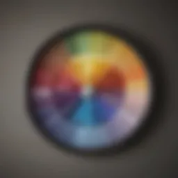 Color theory wheel showcasing harmonious shades