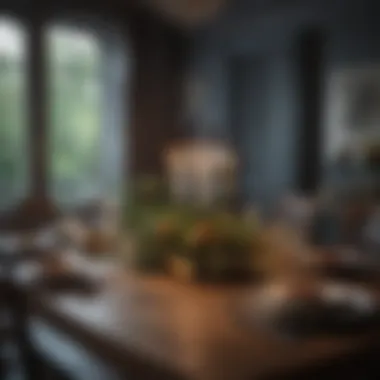 Elegant Dining Table Arrangement Elegant dining table set for eight with stylish tableware