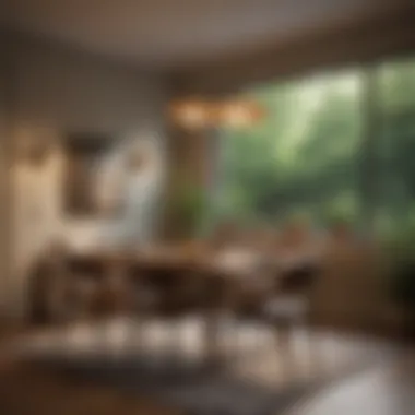 Cozy Dining Area Setup Cozy dining area with well-proportioned table dimensions