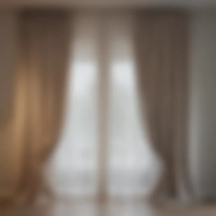 Close-up of a window with sheer curtains allowing soft natural light, emphasizing the aesthetic appeal and light control.