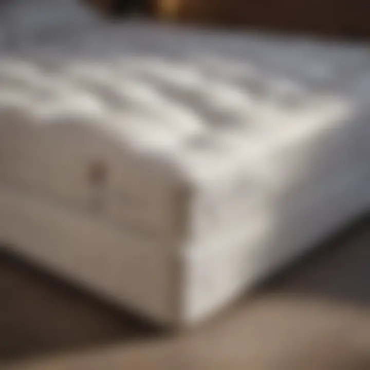 Close-up of high-quality double bed mattress for ultimate comfort