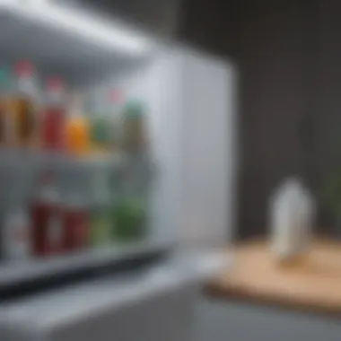 Eco-Friendly Sanitization Vinegar solution sanitizing refrigerator surfaces
