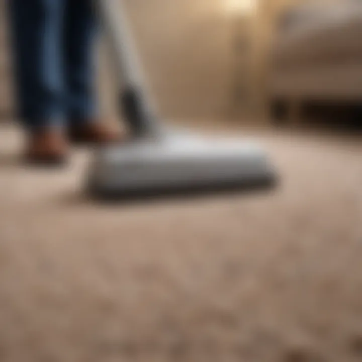 Professional carpet cleaning equipment in action