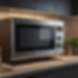 Clean microwave interior revealing shining surfaces