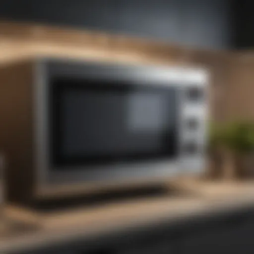 Clean microwave interior revealing shining surfaces