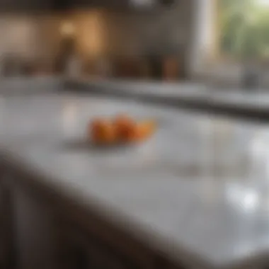 A beautifully maintained quartz countertop showcasing its durability