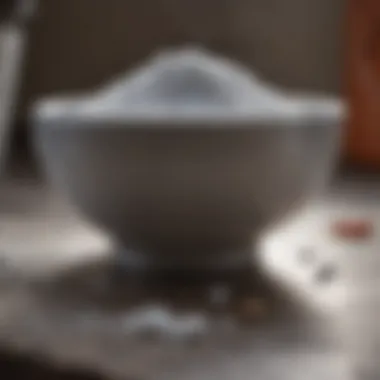 Bowl of baking soda as an odor neutralizer