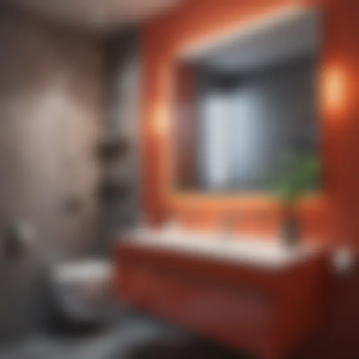 Bright color palette enhancing a small bathroom