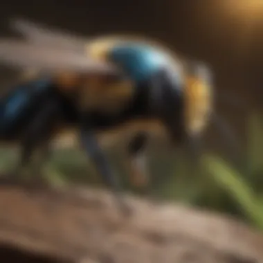 Visual representation of carpenter bee biology