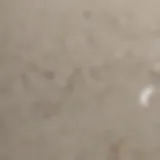 Close-up of quartz countertop with a stain