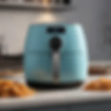 Elegant Light Blue Air Fryer Front View