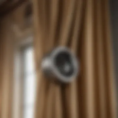 Sophisticated Metal Grommet Accentuating Luxury Elegant Metal Drapery Grommet in Luxurious Setting
