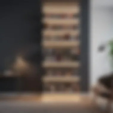 Sleek Illuminated Book Storage Modern minimalist bookcase with integrated lighting
