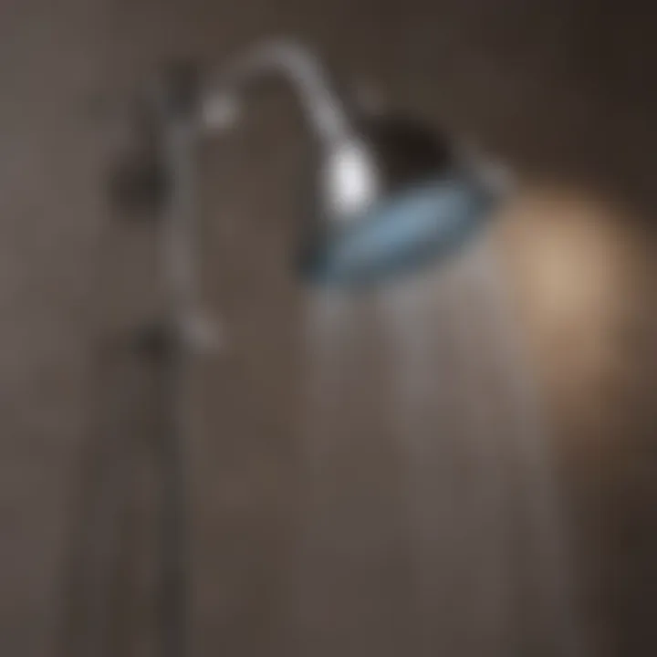 Sleek Chrome Shower Head with LED Lighting