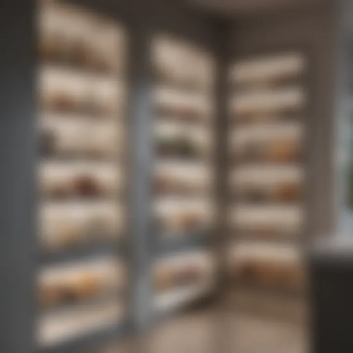 Open pantry design with integrated lighting