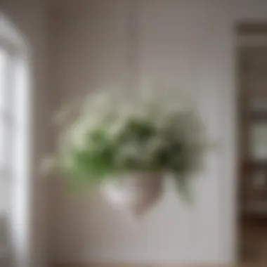 Interior Serenity White floral charm adorning a stylish interior space