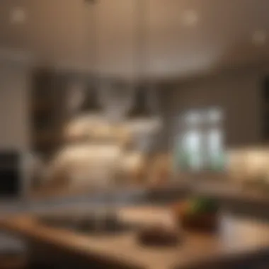 Multiple pendant lights highlighting the functionality of kitchen lighting