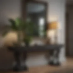 Elegant Console Table with Botanical Accents