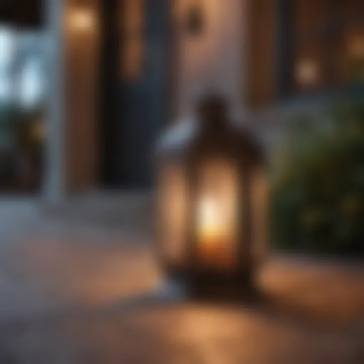 Lanterns adding a cozy and intimate feel to outdoor patio decor