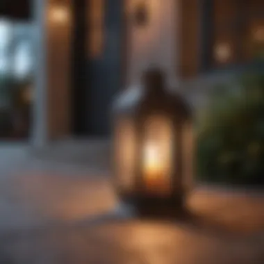 Cozy Lantern Ambiance Lanterns adding a cozy and intimate feel to outdoor patio decor