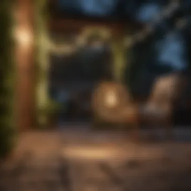 Magical String Light Display String lights creating a magical atmosphere in outdoor patio setting