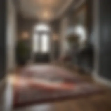 Luxurious rug in modern entry hallway setting